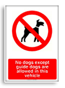 Guide dogs only sign 