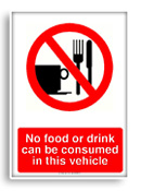 No food or drink signs 