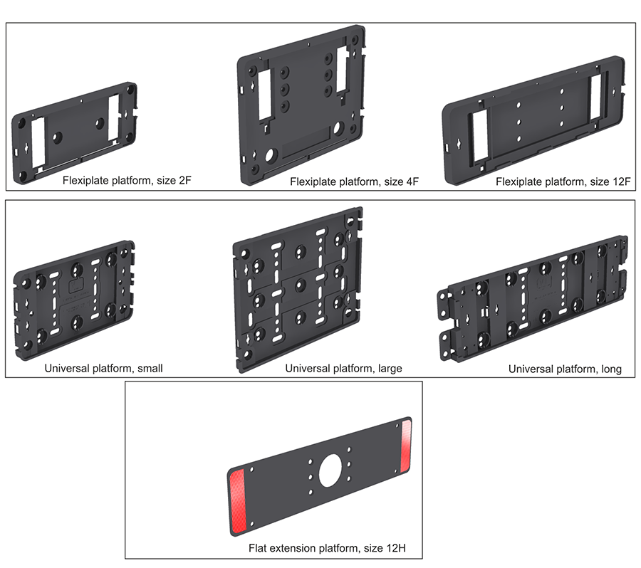 Bracket, flat, Kit