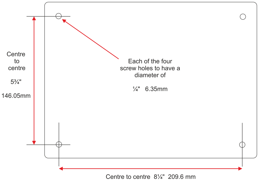 Bracket, flat, Kit