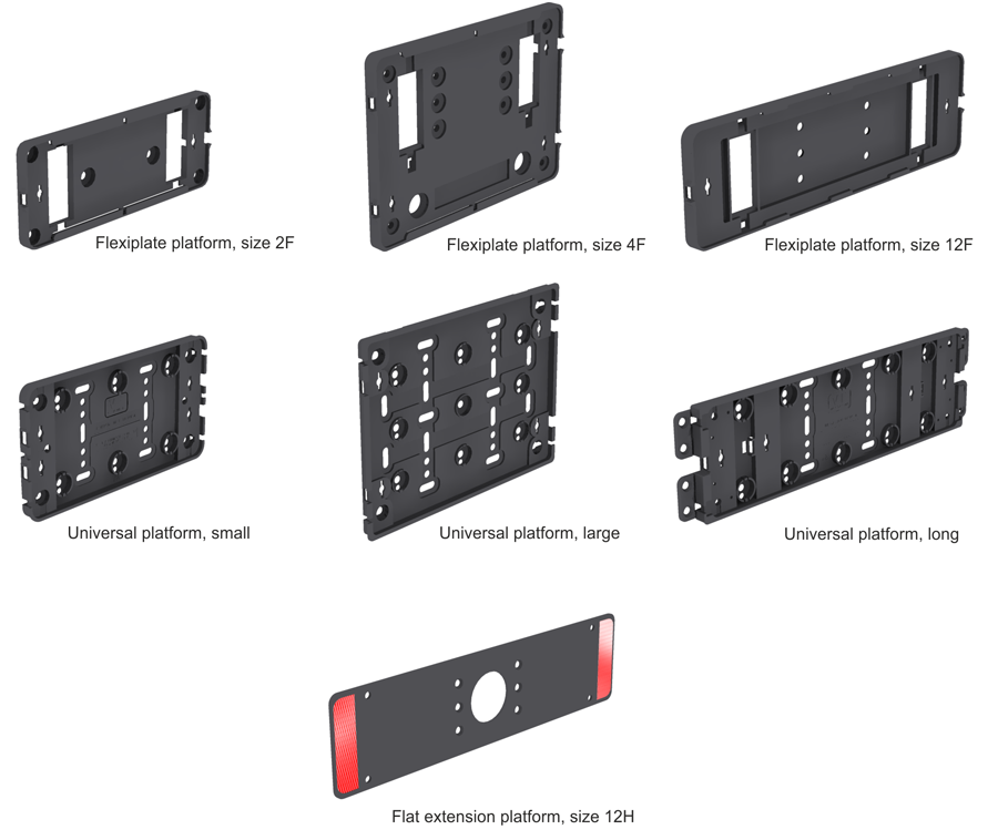 Bracket, stepped, 25 - 150mm, Kit
