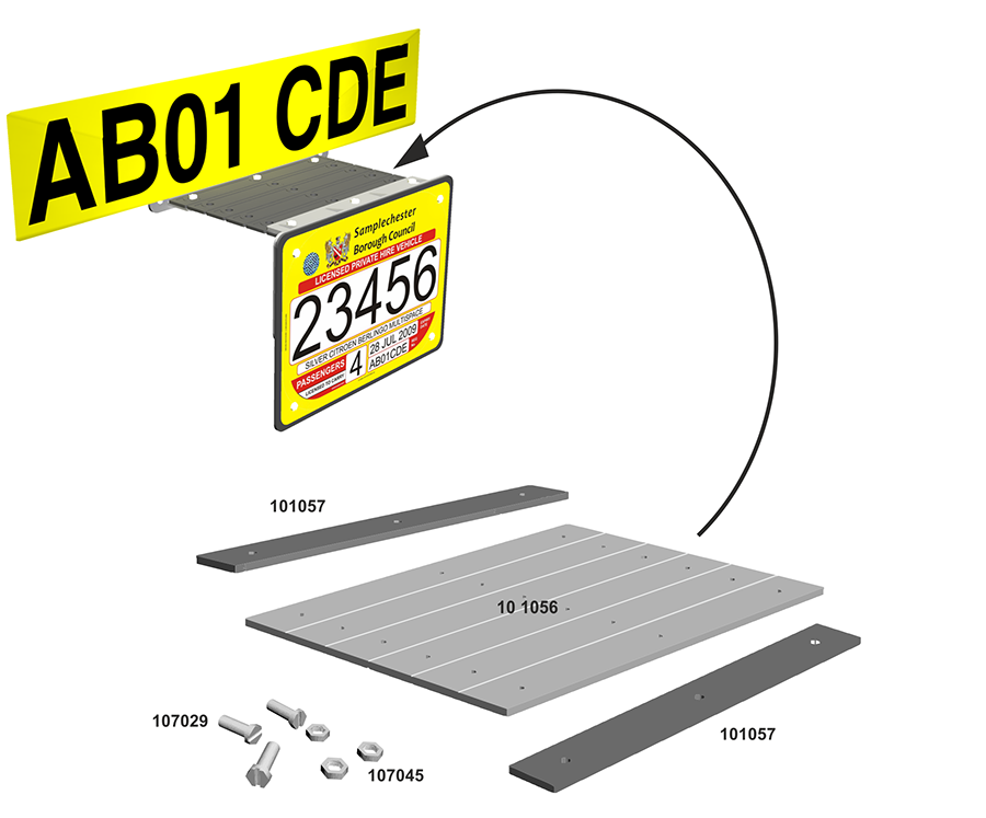 Bracket, Extender Bridge, Flexible Rubber, Kit