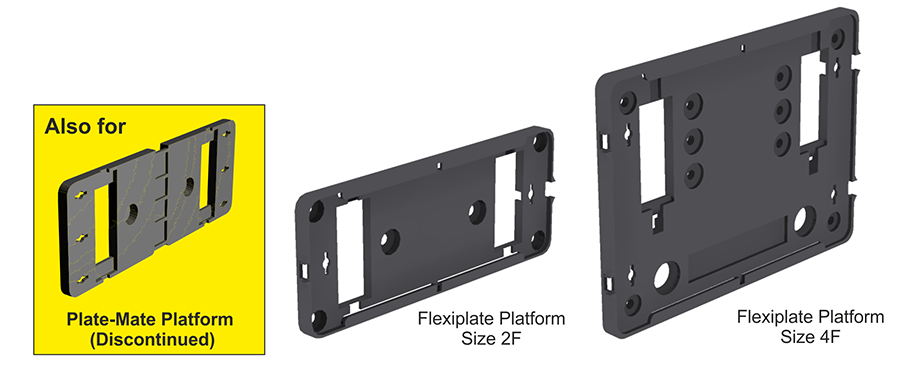 Platform, Flexiplate, Sizes 2F & 4F, Adhesive Backing Plate Kit
